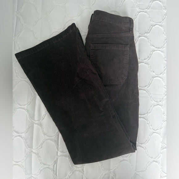 GAP Chocolate Corduroy High Rise Pants, Size 4S - Picture 3 of 9